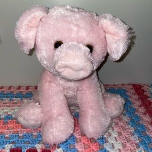 Aurora Pink Pig Plush Sitting Stuffed Animal
Toy 12"